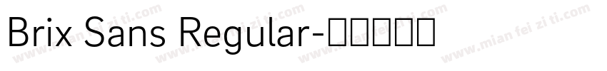 Brix Sans Regular字体转换